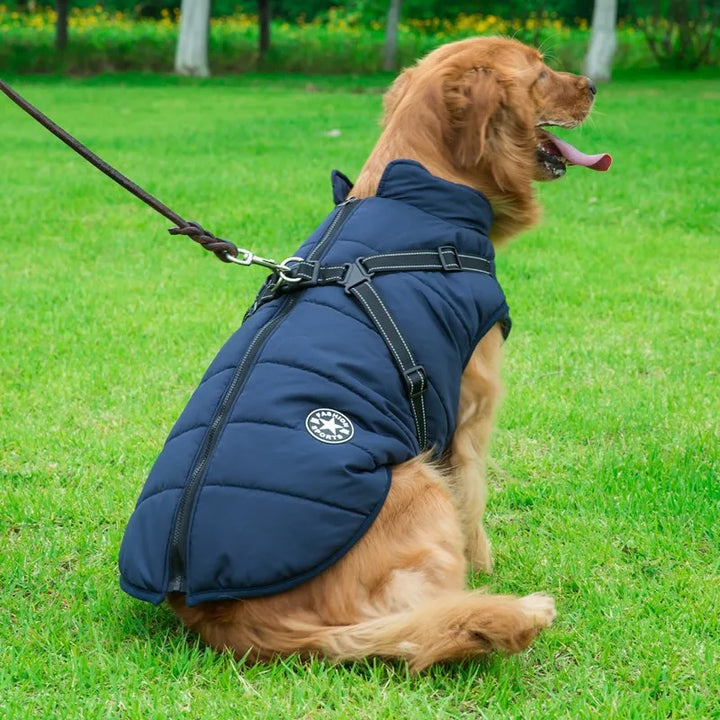 Winter Fleece Dog Coat with Harness