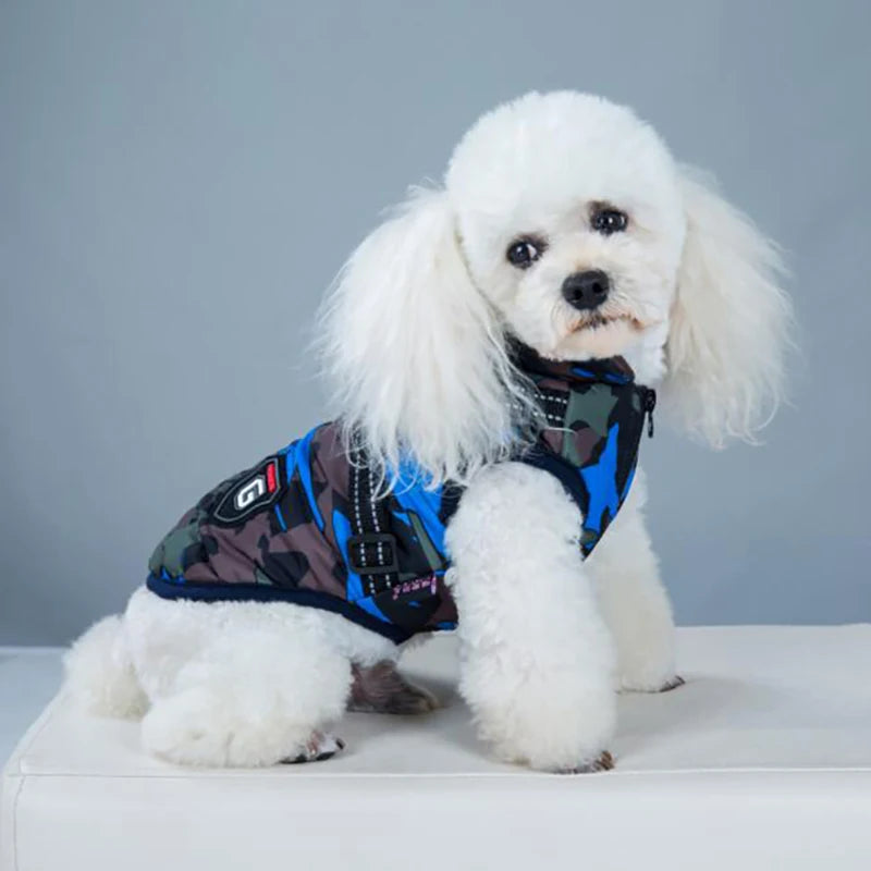 Winter Fleece Dog Coat with Harness