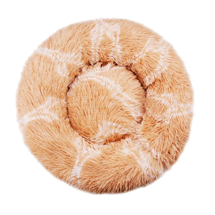 Soft Plush Round Pet Bed for Dogs