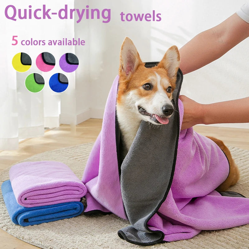 Quick-Dry Soft Pet Bath Towel