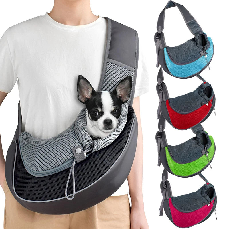 Breathable Mesh Pet Carrier Backpack Tote – Comfortable & secure for travel.