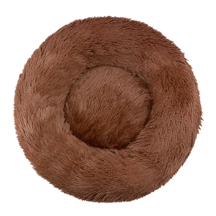 Soft Plush Round Pet Bed for Dogs