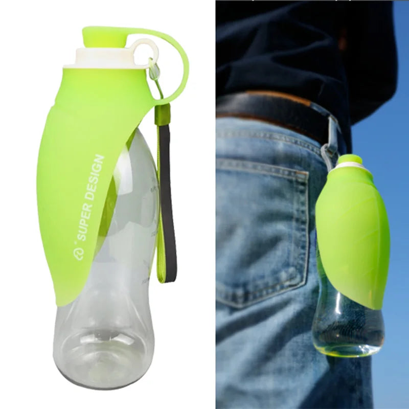 Portable Dog Water Bottle with Bowl