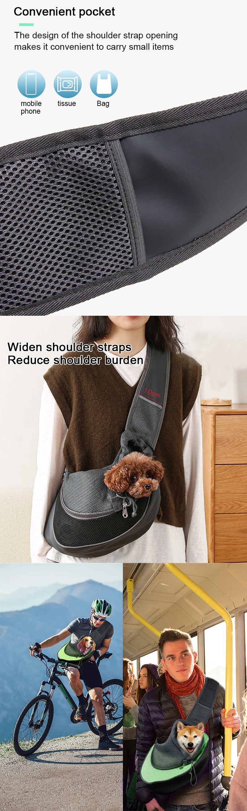 Mesh Pet Carrier Backpack Tote Bag