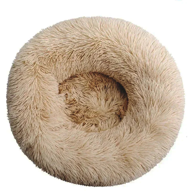 Soft Plush Round Pet Bed for Dogs