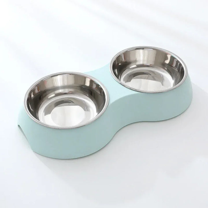 Double Stainless Steel Pet Food Bowl