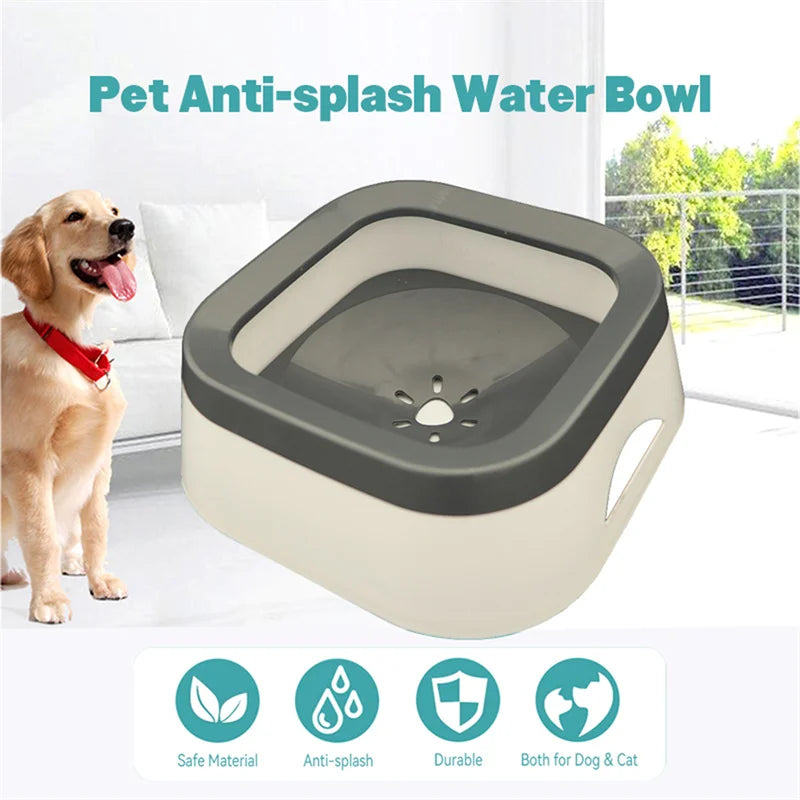 Anti-Splash 1L Dog Water Bowl