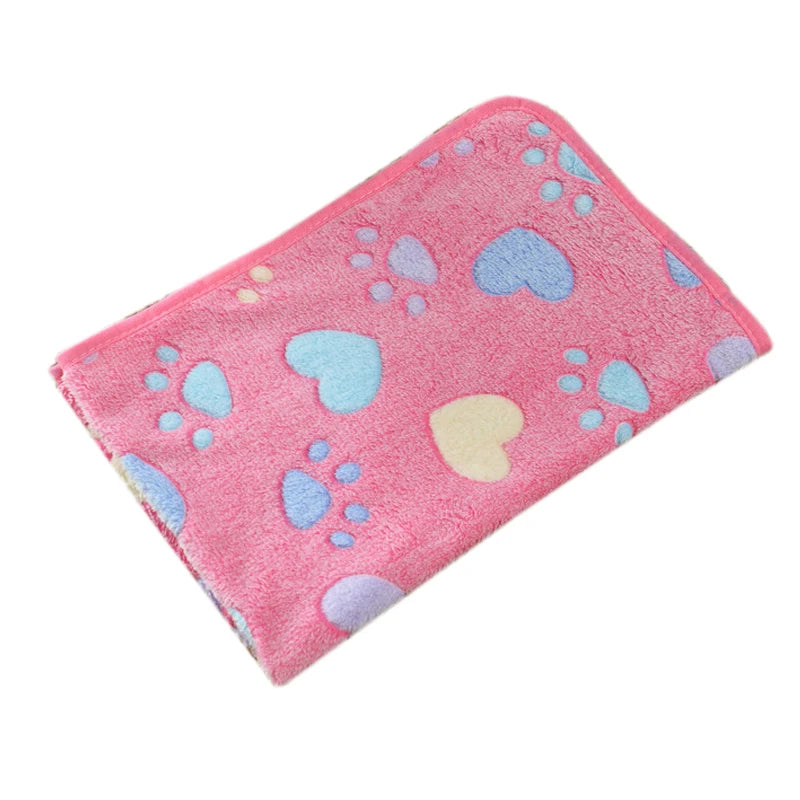 Soft Fluffy Pet Blanket Winter Warm Dog Blanket Cute Pet Bed Sheet Warm and Comfortable Cat and Dog Cushion Blanket Pet Supplies