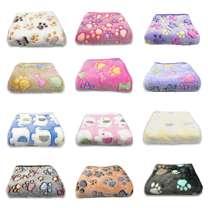 Soft Fluffy Pet Blanket Winter Warm Dog Blanket Cute Pet Bed Sheet Warm and Comfortable Cat and Dog Cushion Blanket Pet Supplies