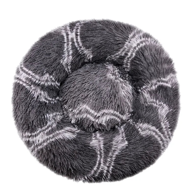 Soft Plush Round Pet Bed for Dogs