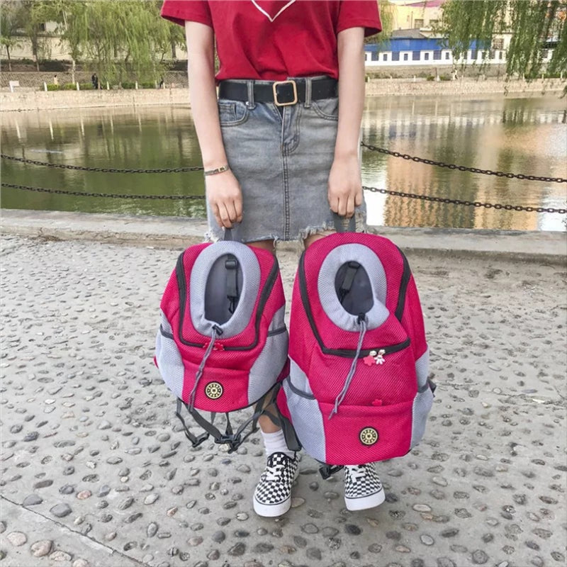Double Shoulder Pet Carrier Backpack – Comfortable & Secure for Pets
