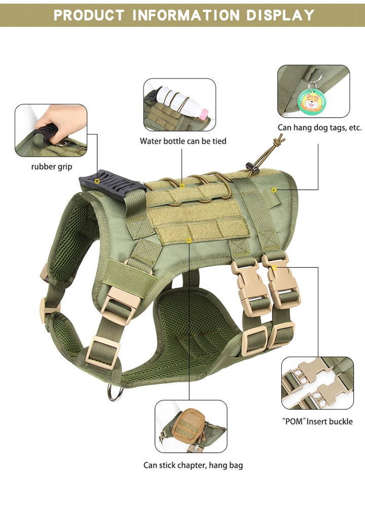 Tactical Dog Harness for Outdoor Training