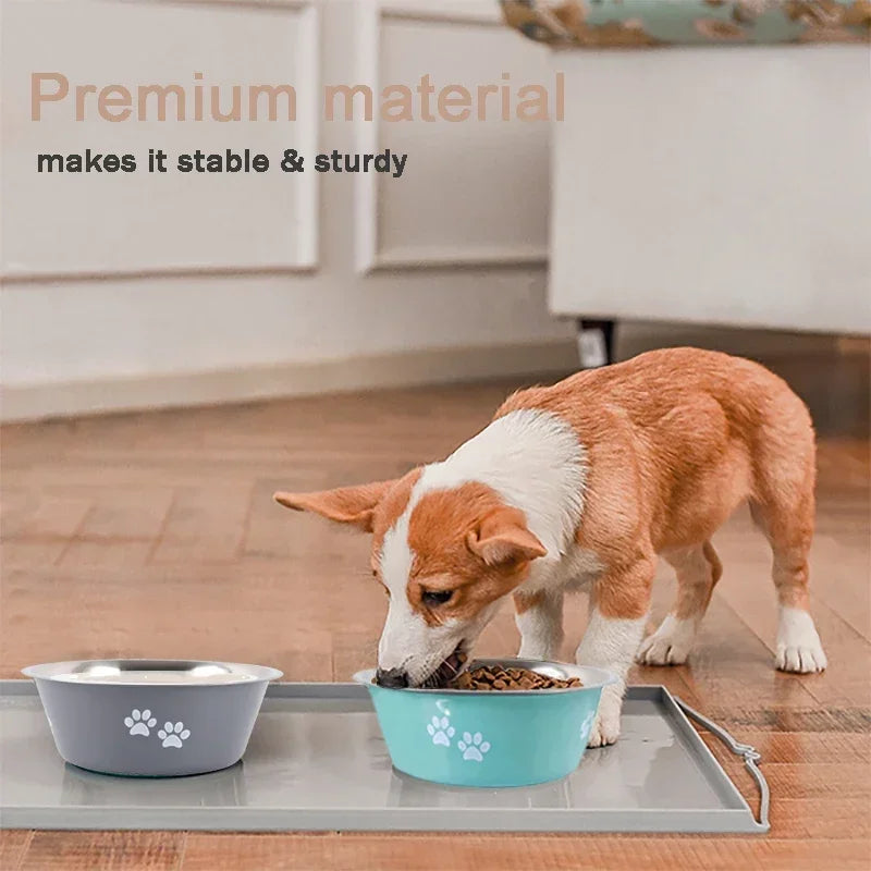 Non-Slip Stainless Steel Dog Bowls