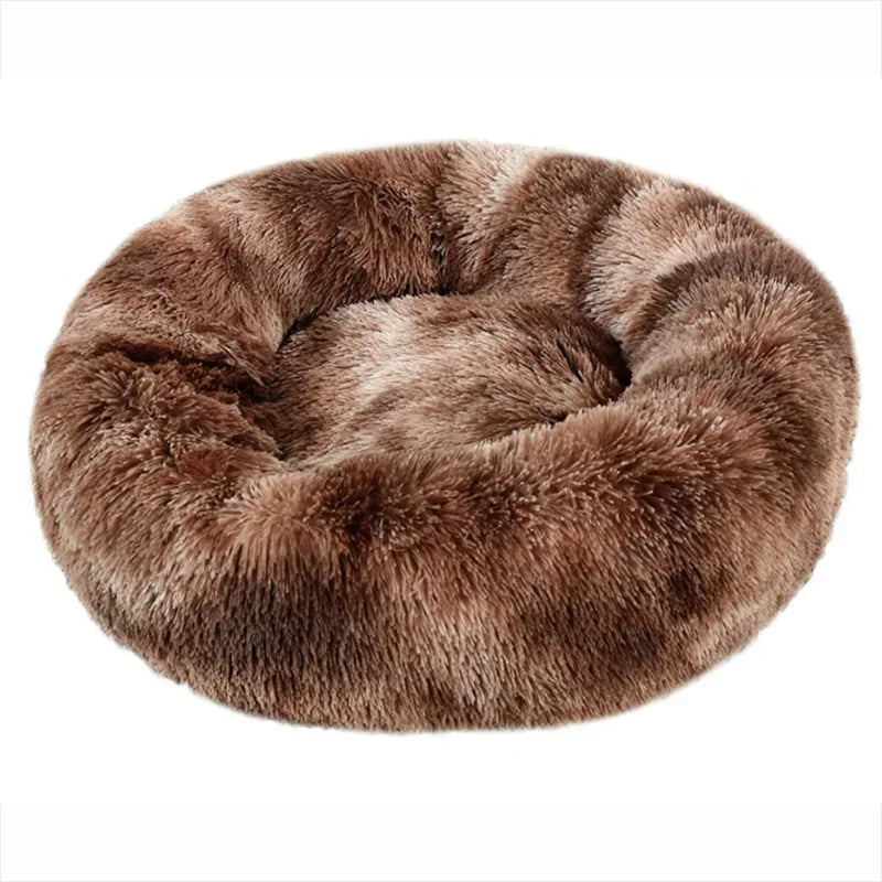 Soft Plush Round Pet Bed for Dogs