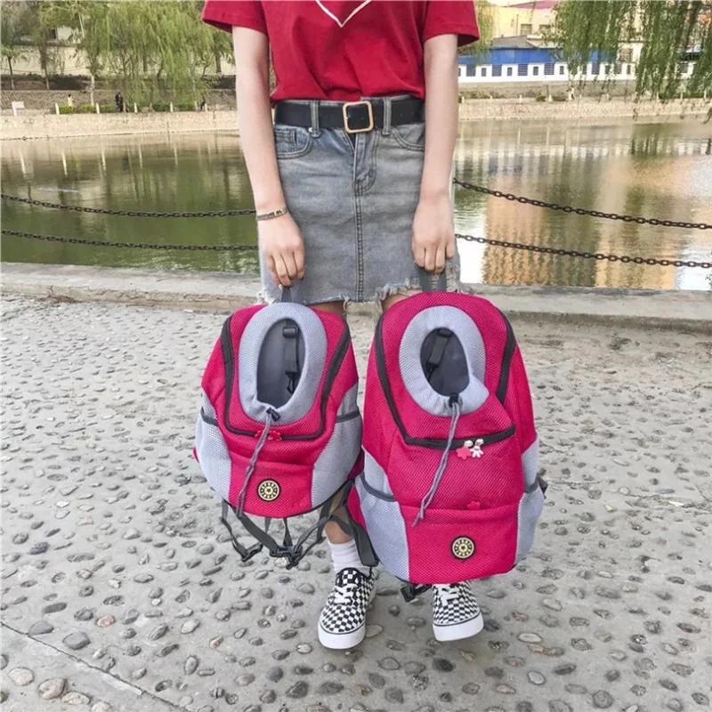 Double Shoulder Pet Carrier Backpack – Comfortable & Secure for Pets
