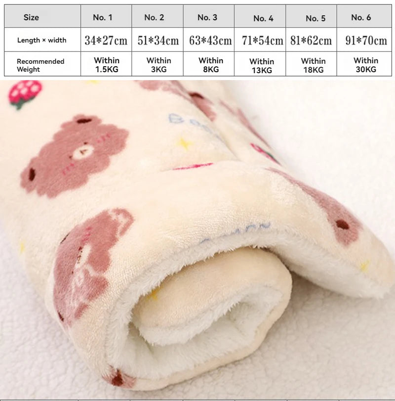 Soft Flannel Pet Mat Blanket