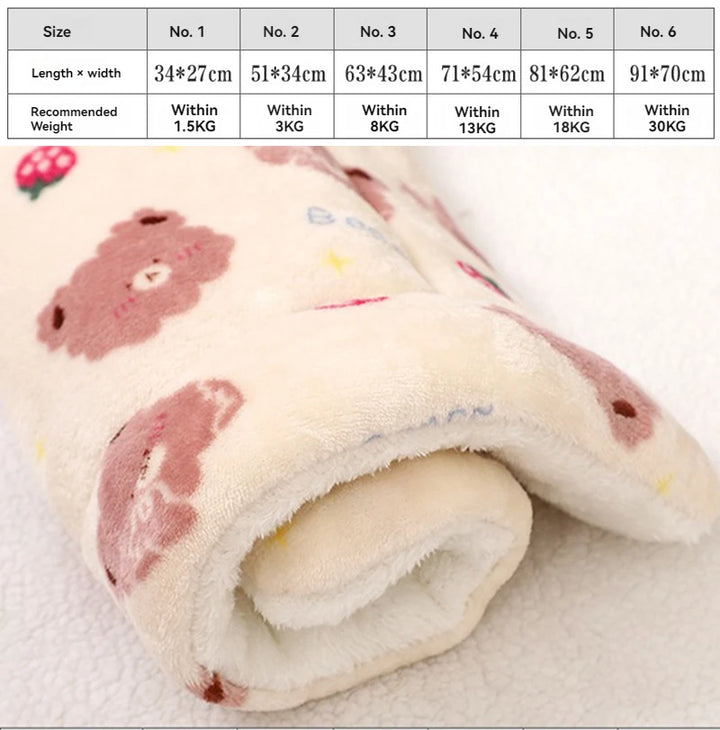 Soft Flannel Pet Mat Blanket