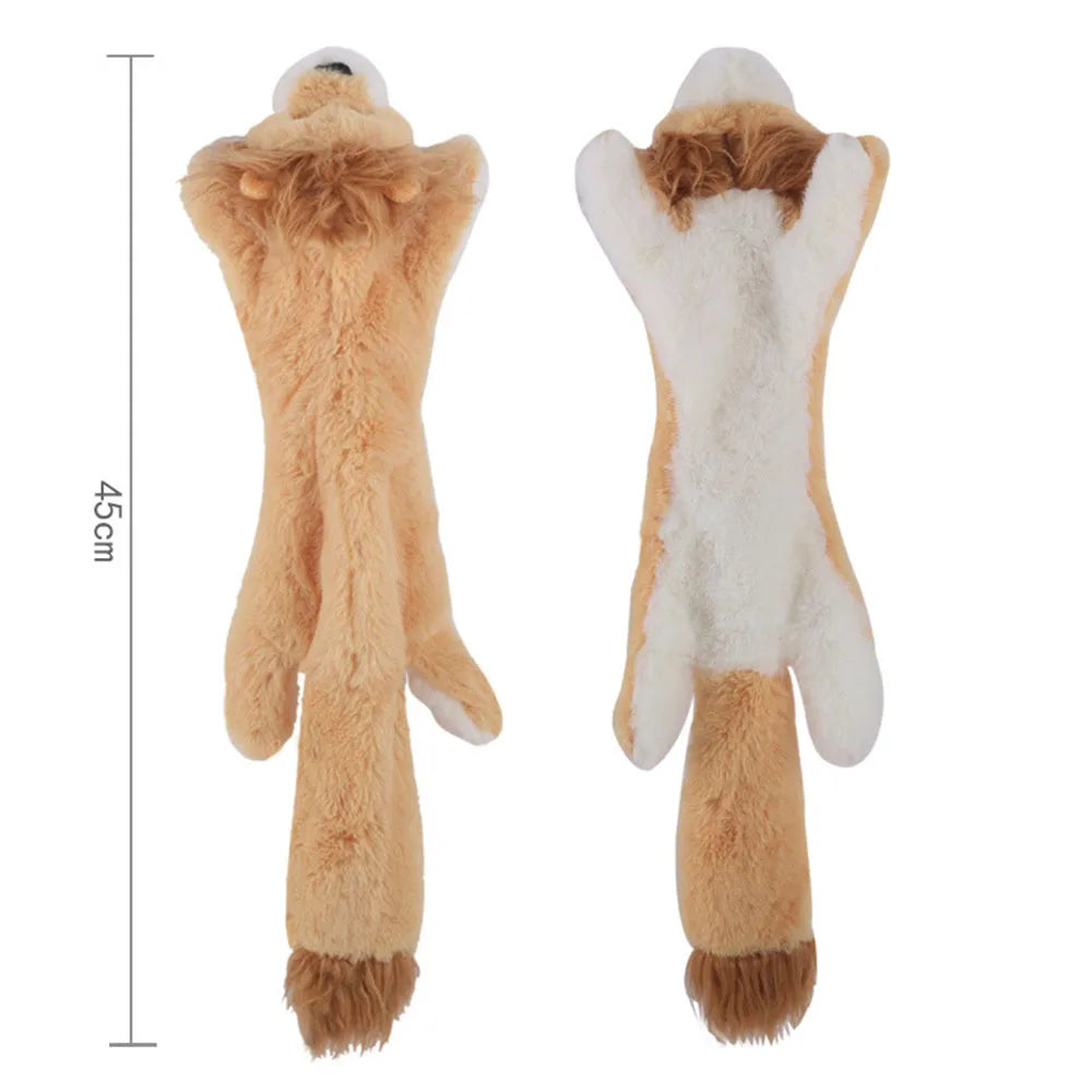 Stuffing-Free Plush Squeaky Dog Toy