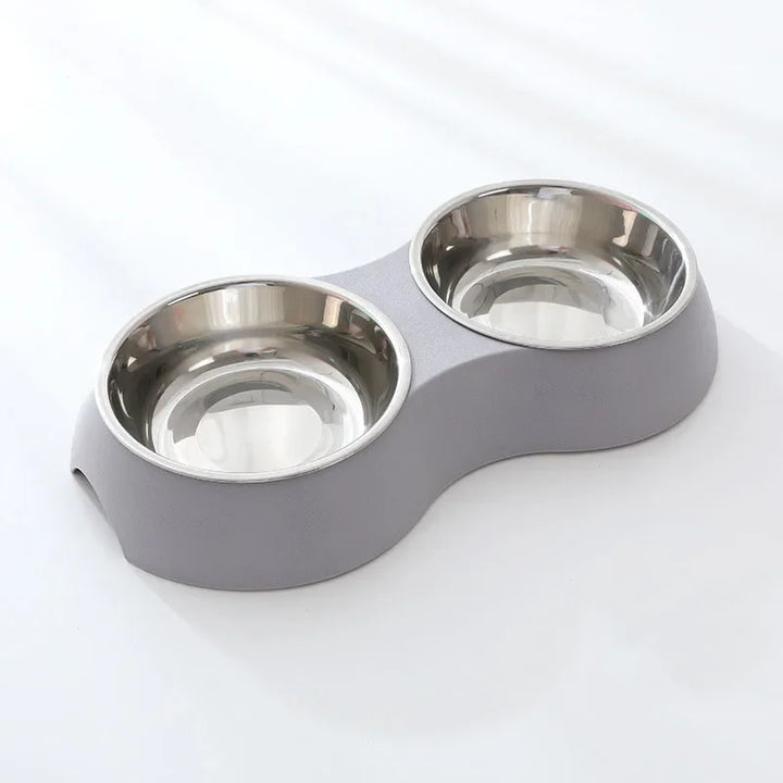 Double Stainless Steel Pet Food Bowl