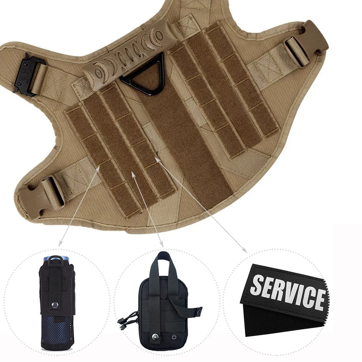 Military Tactical Dog Harness & Leash Set