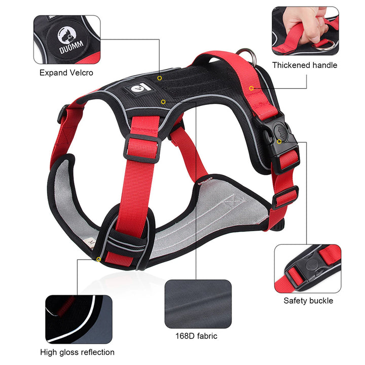 Reflective Tactical Dog Harness for Large Dogs