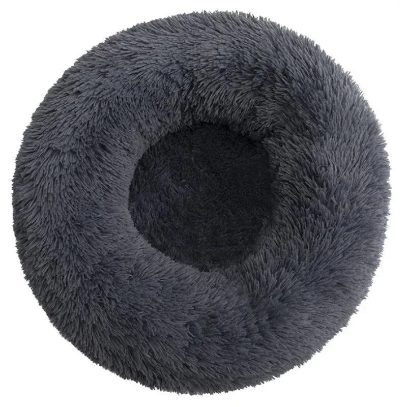 Soft Plush Round Pet Bed for Dogs