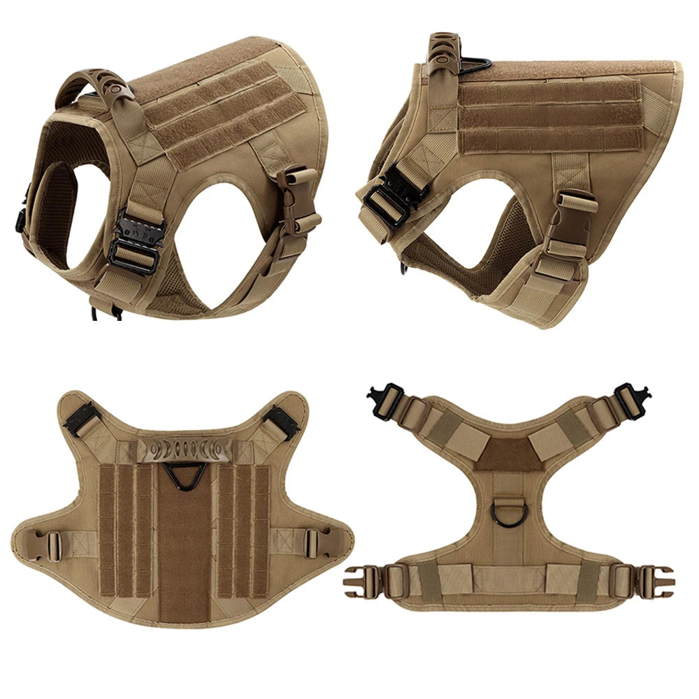 Military Tactical Dog Harness & Leash Set