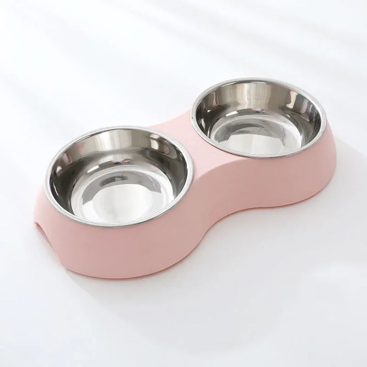 Double Stainless Steel Pet Food Bowl