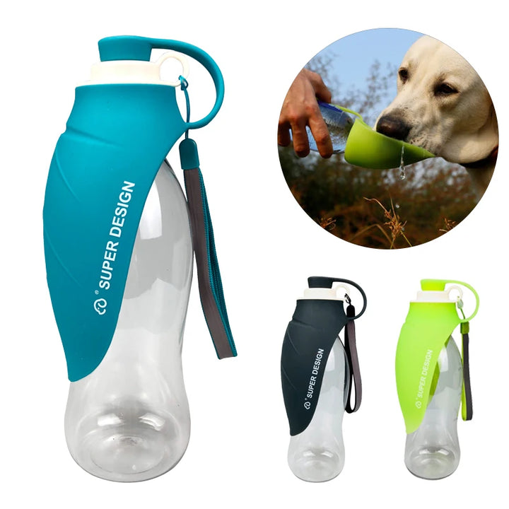 Portable Dog Water Bottle with Bowl