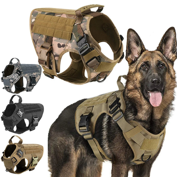 Military Tactical Dog Harness & Leash Set